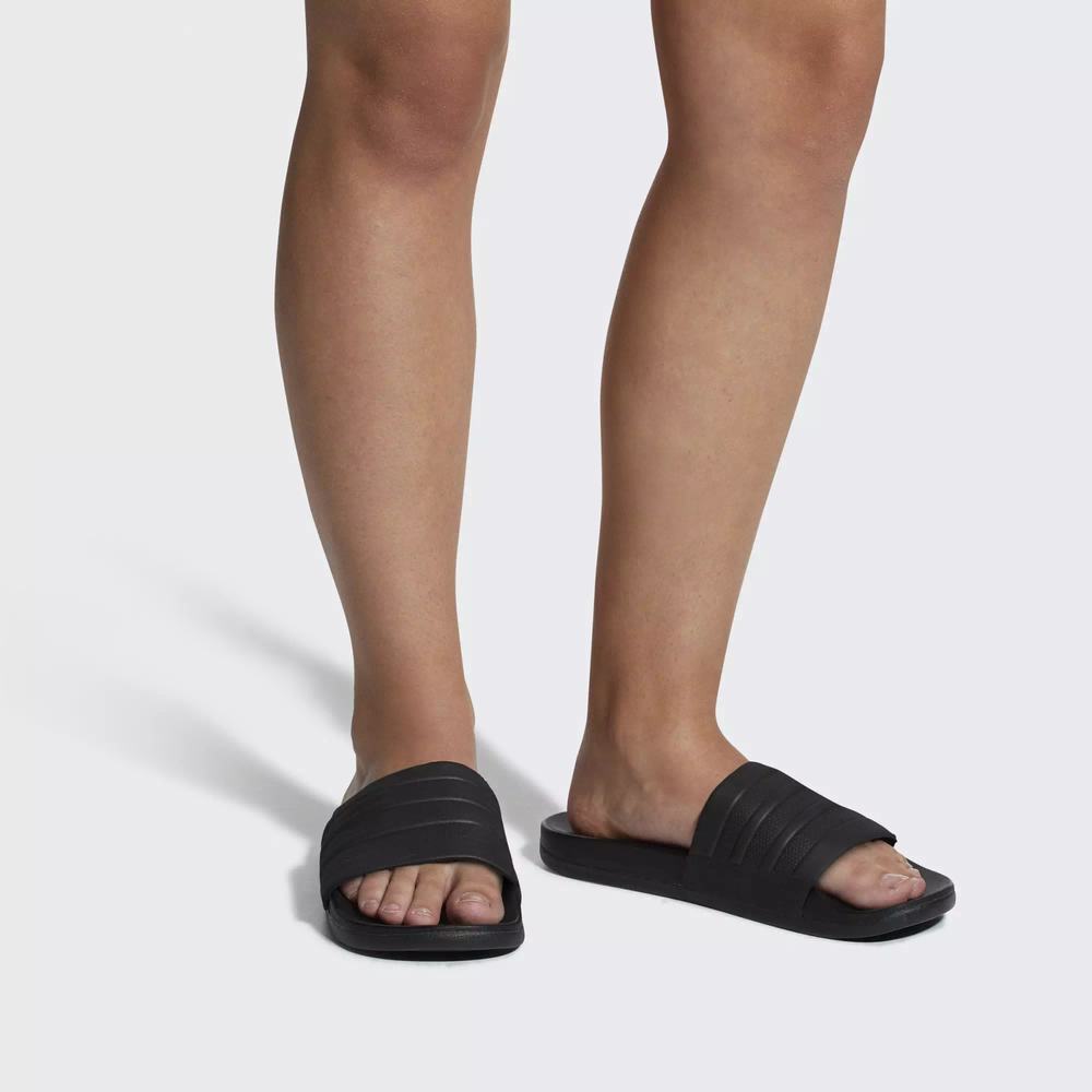 Adidas Adilette Cloudfoam Plus Mono Sandalias Negros Para Mujer (MX-31655)